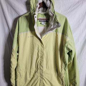 Women's Lime and Yellow Outdoor Raincoat